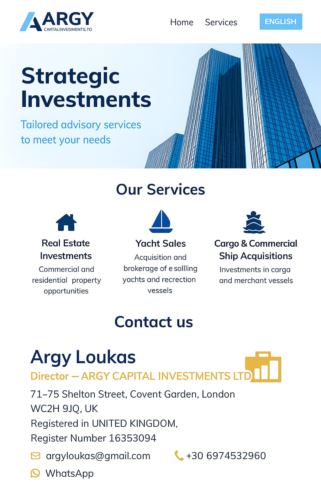 Argy Capital Page